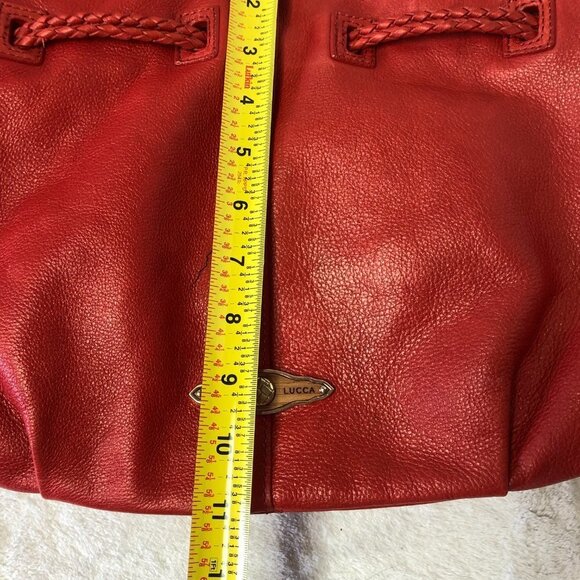 ELLIOTT Lucca Red Leather Shoulder Bag - Picture 11 of 12